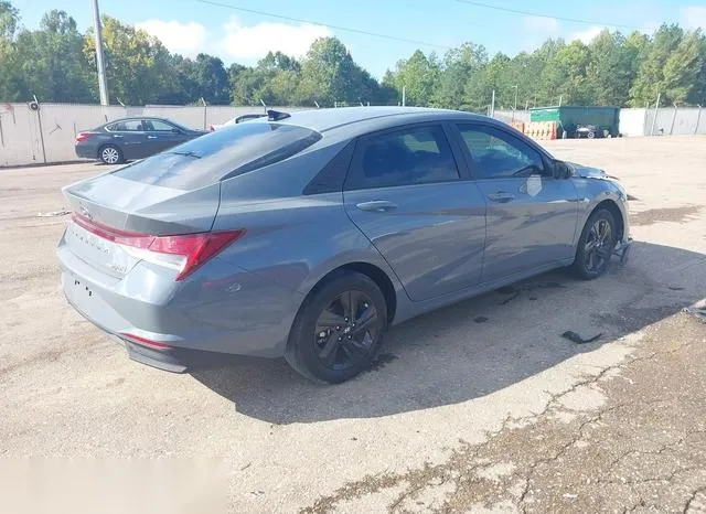 KMHLM4AJ3NU023235 2022 2022 Hyundai Elantra- Hybrid Blue 4