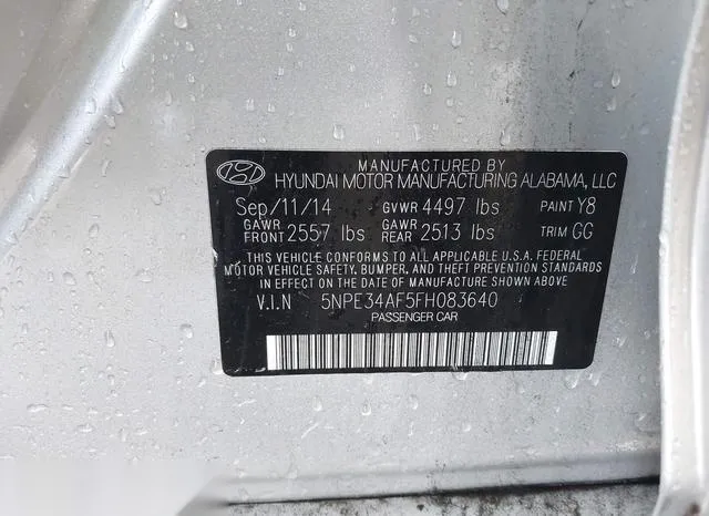 5NPE34AF5FH083640 2015 2015 Hyundai Sonata- Sport 9