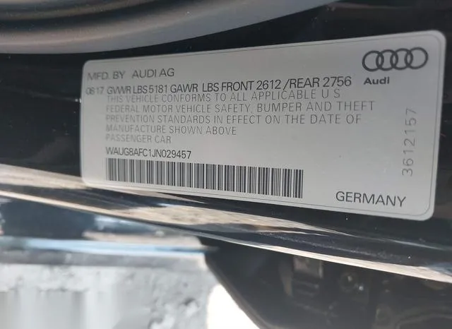 WAUG8AFC1JN029457 2018 2018 Audi A6- 2-0T Premium 9