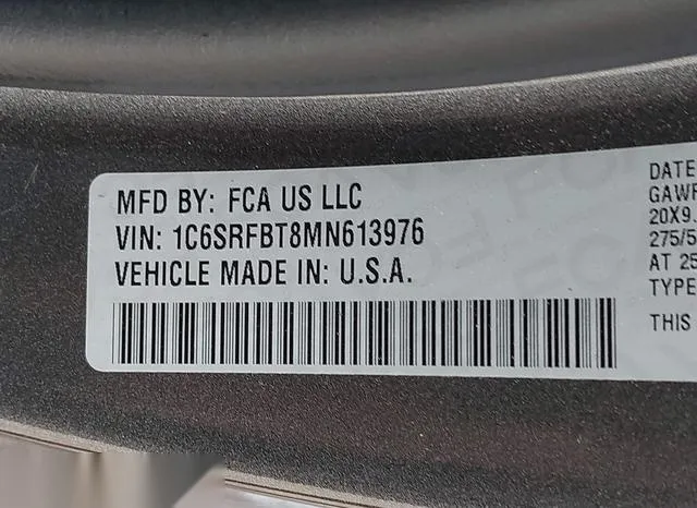 1C6SRFBT8MN613976 2021 2021 RAM 1500- Big Horn Quad Cab 4X4 9