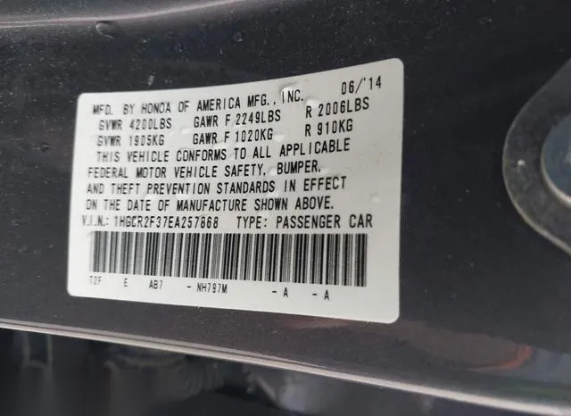 1HGCR2F37EA257868 2014 2014 Honda Accord- LX 9