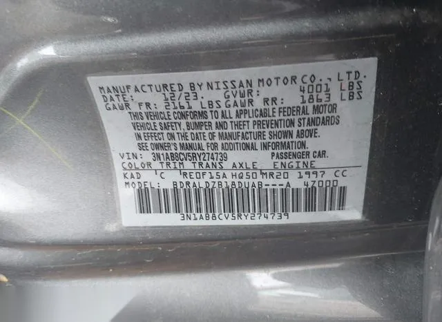 3N1AB8CV5RY274739 2024 2024 Nissan Sentra- Sv Xtronic Cvt 9