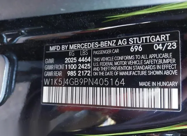 W1K5J4GB9PN405164 2023 2023 Mercedes-Benz Cla 250 Coupe 9