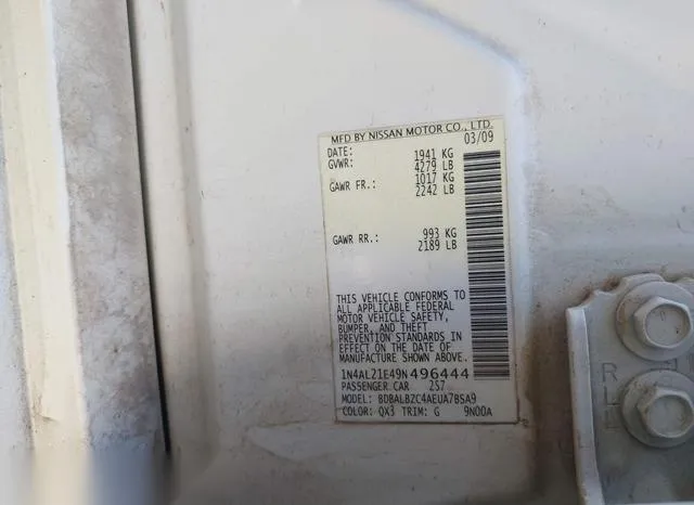 1N4AL21E49N496444 2009 2009 Nissan Altima- 2-5 S 9