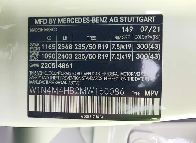 W1N4M4HB2MW160086 2021 2021 Mercedes-Benz GLB-Class- GLB250 9