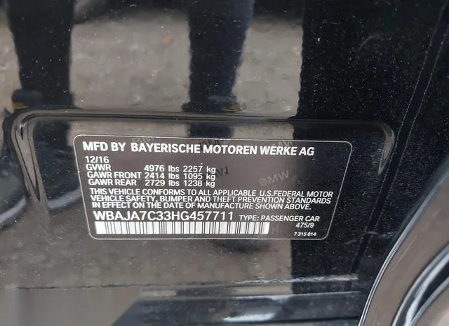 WBAJA7C33HG457711 2017 2017 BMW 5 Series- 530I Xdrive 9