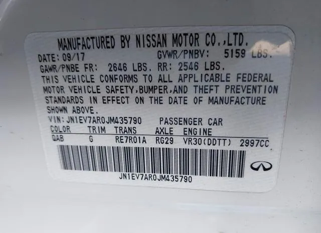 JN1EV7AR0JM435790 2018 2018 Infiniti Q50- 3-0T Luxe 9