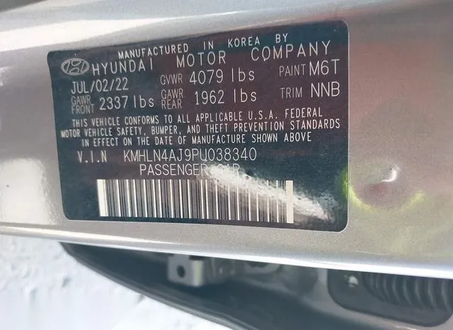 KMHLN4AJ9PU038340 2023 2023 Hyundai Elantra- Hybrid Limited 9