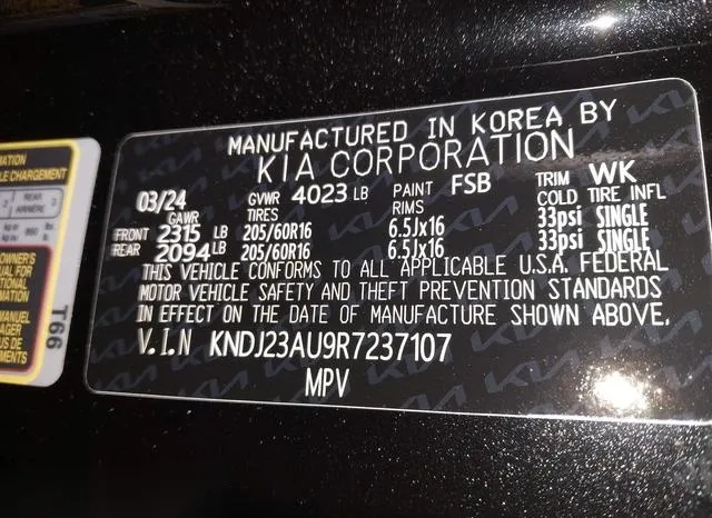 KNDJ23AU9R7237107 2024 2024 KIA Soul- S 9