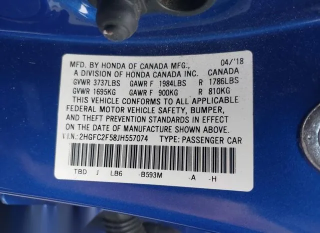 2HGFC2F58JH557074 2018 2018 Honda Civic- LX 9