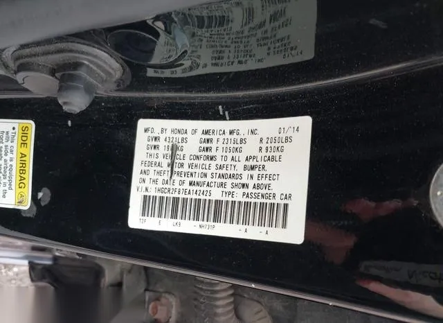 1HGCR2F87EA142425 2014 2014 Honda Accord- Ex-L 9