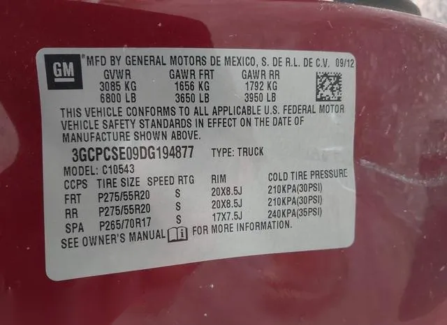 3GCPCSE09DG194877 2013 2013 Chevrolet Silverado 1500- LT 9