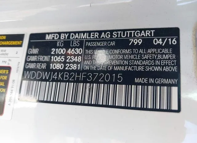 WDDWJ4KB2HF372015 2017 2017 Mercedes-Benz C 300- 4Matic 9