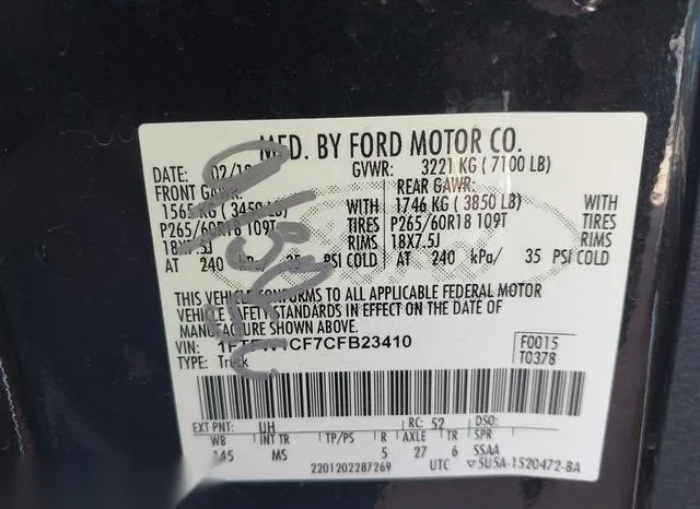 1FTFW1CF7CFB23410 2012 2012 Ford F-150- Xlt 9