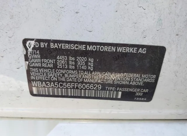 WBA3A5C56FF606629 2015 2015 BMW 3 Series- 328I 9