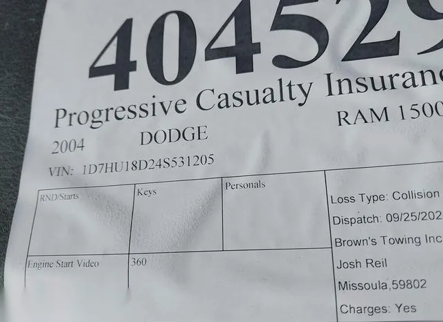 1D7HU18D24S531205 2004 2004 Dodge RAM 1500- Slt/Laramie 9