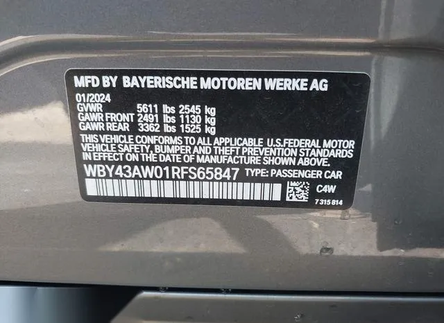 WBY43AW01RFS65847 2024 2024 BMW I4- Edrive35 9