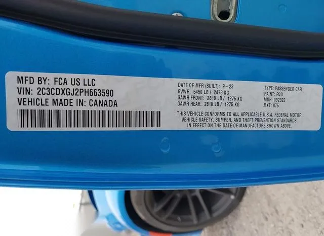 2C3CDXGJ2PH663590 2023 2023 Dodge Charger- Scat Pack Widebody 9