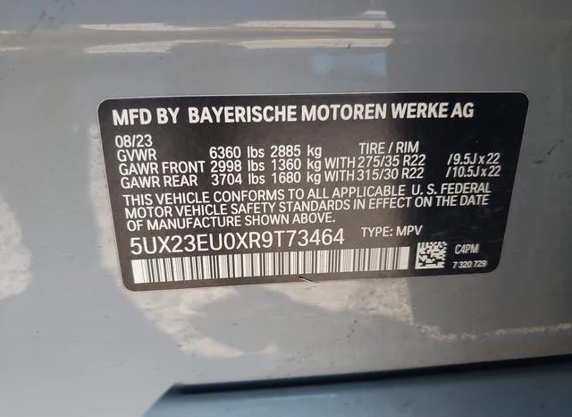 5UX23EU0XR9T73464 2024 2024 BMW X5- Xdrive40I 9