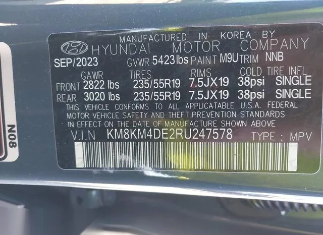 KM8KM4DE2RU247578 2024 2024 Hyundai Ioniq 5- SE 9