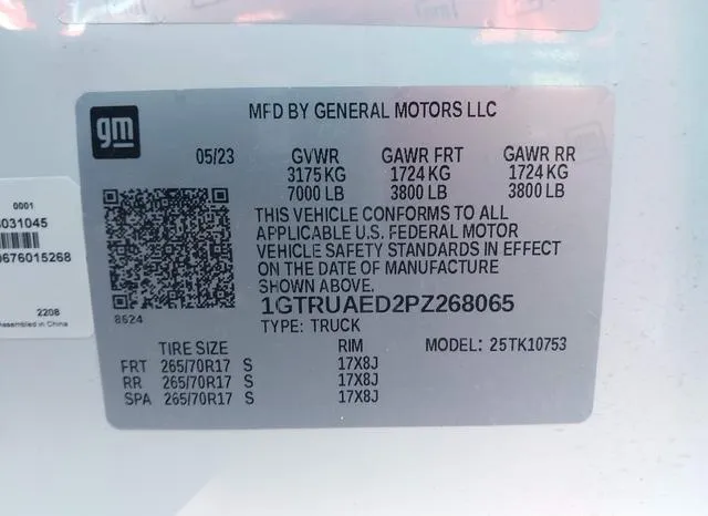 1GTRUAED2PZ268065 2023 2023 GMC Sierra- 1500 4Wd Double Cab  9