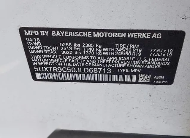 5UXTR9C50JLD68713 2018 2018 BMW X3- Xdrive30I 9