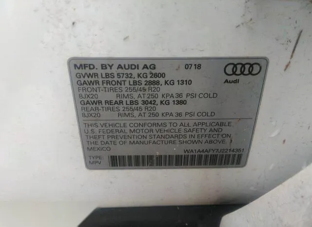 WA1A4AFY7J2214351 2018 2018 Audi SQ5- 3-0T Premium Plus 9