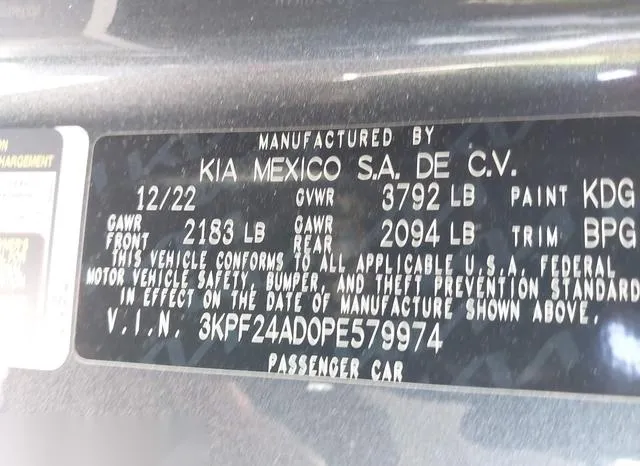 3KPF24AD0PE579974 2023 2023 KIA Forte- Lxs 9