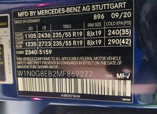 W1N0G8EB2MF869277 2021 2021 Mercedes-Benz GLC 300- 4Matic Suv 9