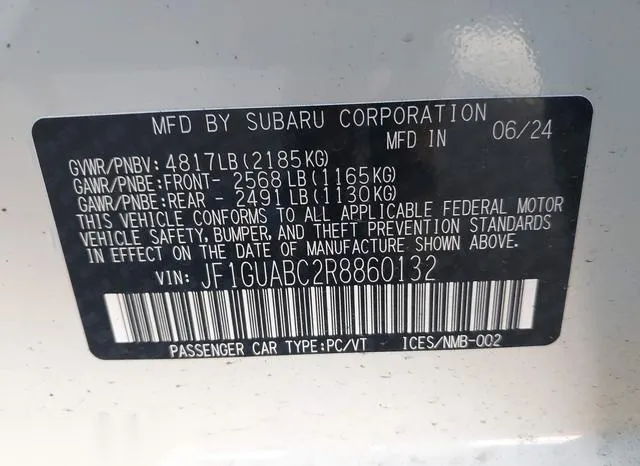 JF1GUABC2R8860132 2024 2024 Subaru Impreza- Base 5-Door 9