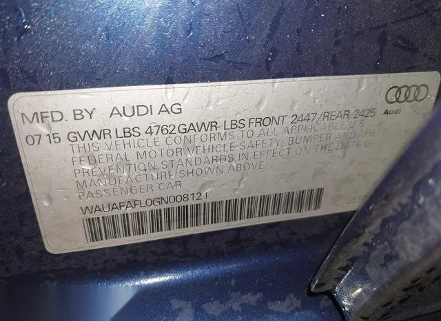 WAUAFAFL0GN008121 2016 2016 Audi A4- 2-0T Premium 9