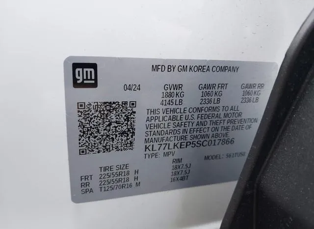 KL77LKEP5SC017866 2025 2025 Chevrolet Trax- Fwd Activ 9