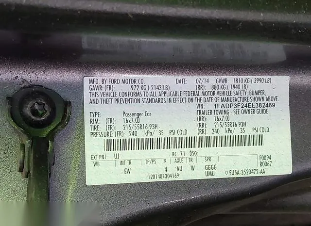 1FADP3F24EL382469 2014 2014 Ford Focus- SE 9