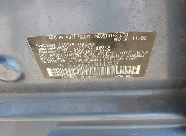 JF1GH61619H812828 2009 2009 Subaru Impreza- 2-5I 9