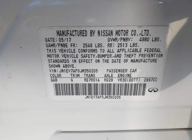 JN1EV7AP0JM350205 2018 2018 Infiniti Q50- 3-0T Luxe 9