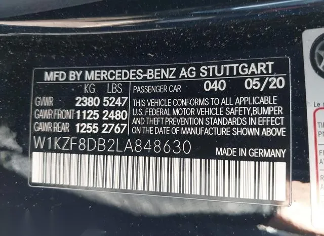 W1KZF8DB2LA848630 2020 2020 Mercedes-Benz E 350 9