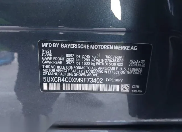 5UXCR4C0XM9F73402 2021 2021 BMW X5- Sdrive40I 9