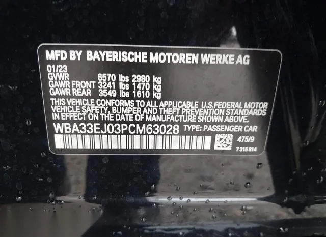 WBA33EJ03PCM63028 2023 2023 BMW 7 Series- 760 I Xdrive 9