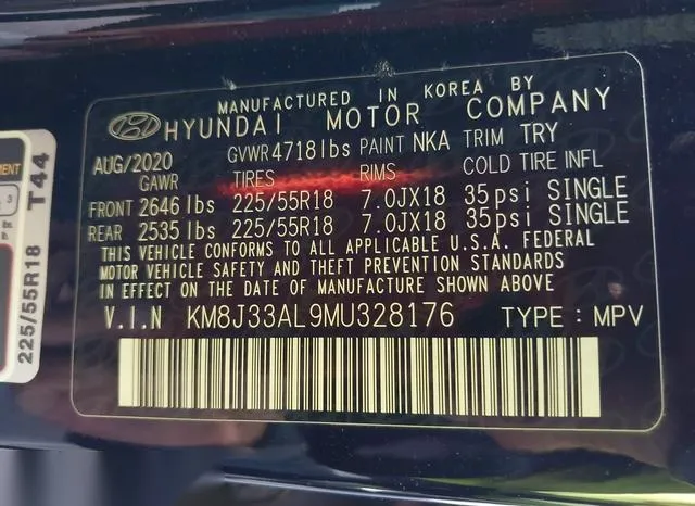 KM8J33AL9MU328176 2021 2021 Hyundai Tucson- Limited 9