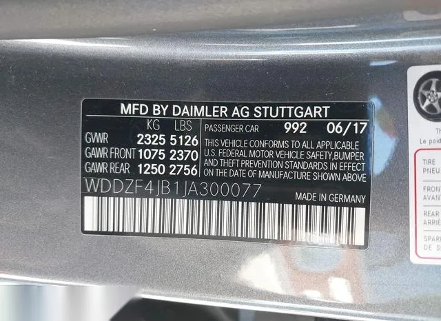 WDDZF4JB1JA300077 2018 2018 Mercedes-Benz E 300 9