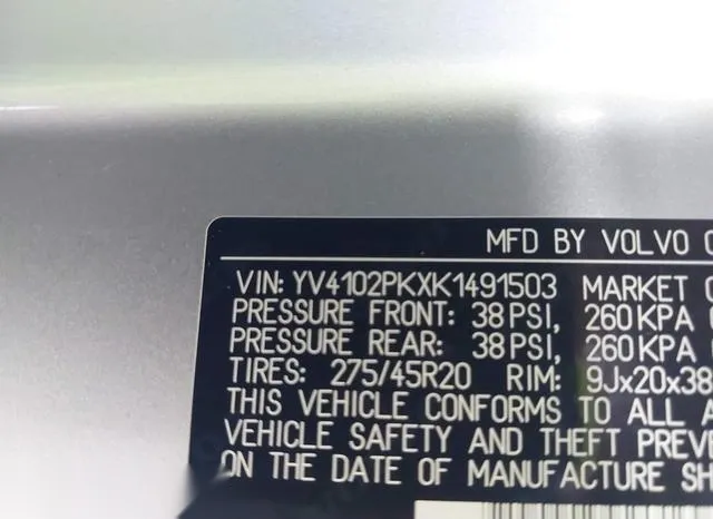 YV4102PKXK1491503 2019 2019 Volvo XC90- T5 Momentum 9