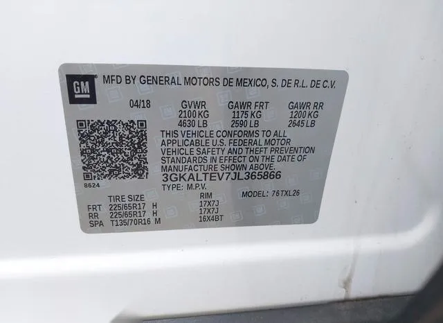 3GKALTEV7JL365866 2018 2018 GMC Terrain- Sle 9