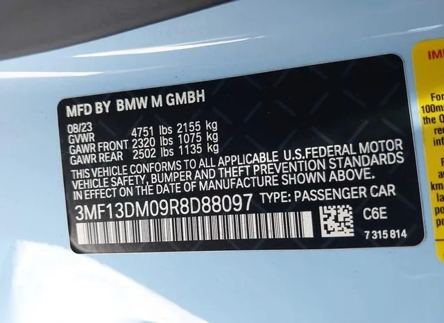 3MF13DM09R8D88097 2024 2024 BMW M2 9