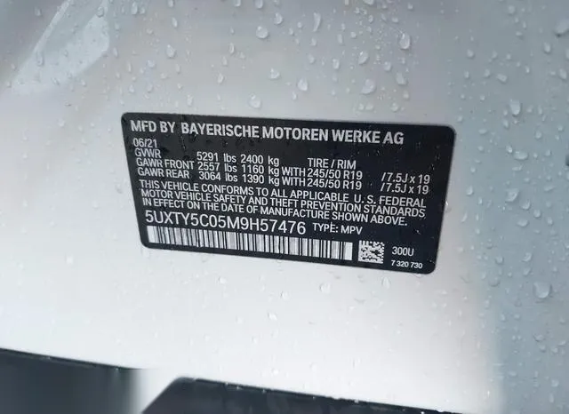 5UXTY5C05M9H57476 2021 2021 BMW X3- Xdrive30I 9