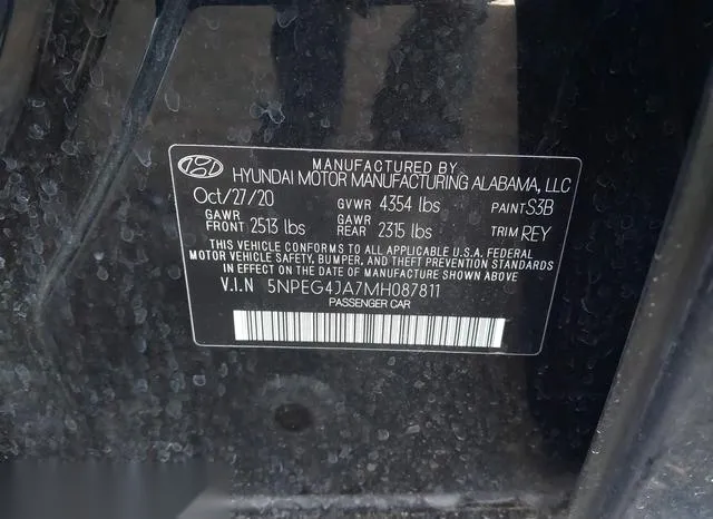 5NPEG4JA7MH087811 2021 2021 Hyundai Sonata- SE 9