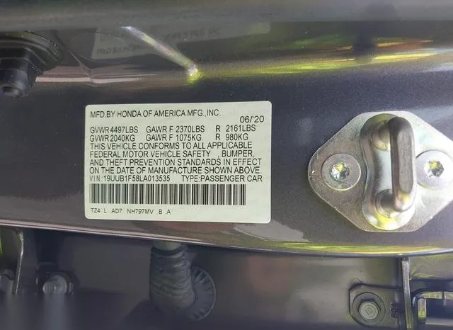 19UUB1F58LA013535 2020 2020 Acura TLX- Tech Package 9