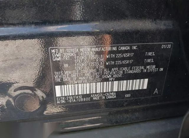 2T3W1RFV8LC050287 2020 2020 Toyota RAV4- Xle 9