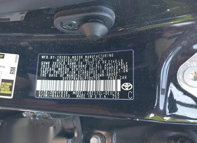 5YFEPRAE6LP105765 2020 2020 Toyota Corolla- LE 9