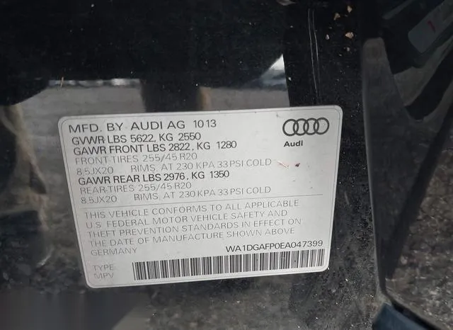 WA1DGAFP0EA047399 2014 2014 Audi Q5- 3-0T Premium Plus 9