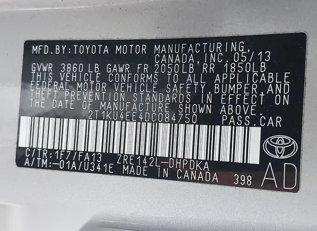 2T1KU4EE4DC084750 2013 2013 Toyota Matrix- L 9